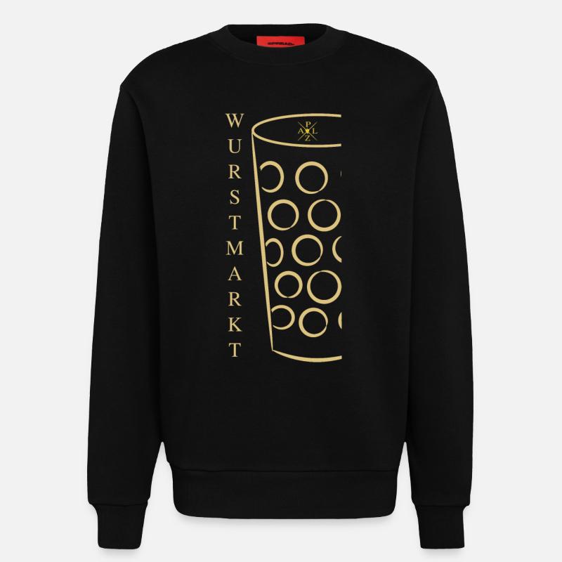Wurstmarkt Dubbeglas - Sweatshirt - made by SPREAD  - SOLID BLACK