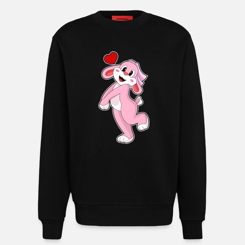 Rabbit Bride Veil Wedding - Sweatshirt - made by SPREAD - SOLID BLACK