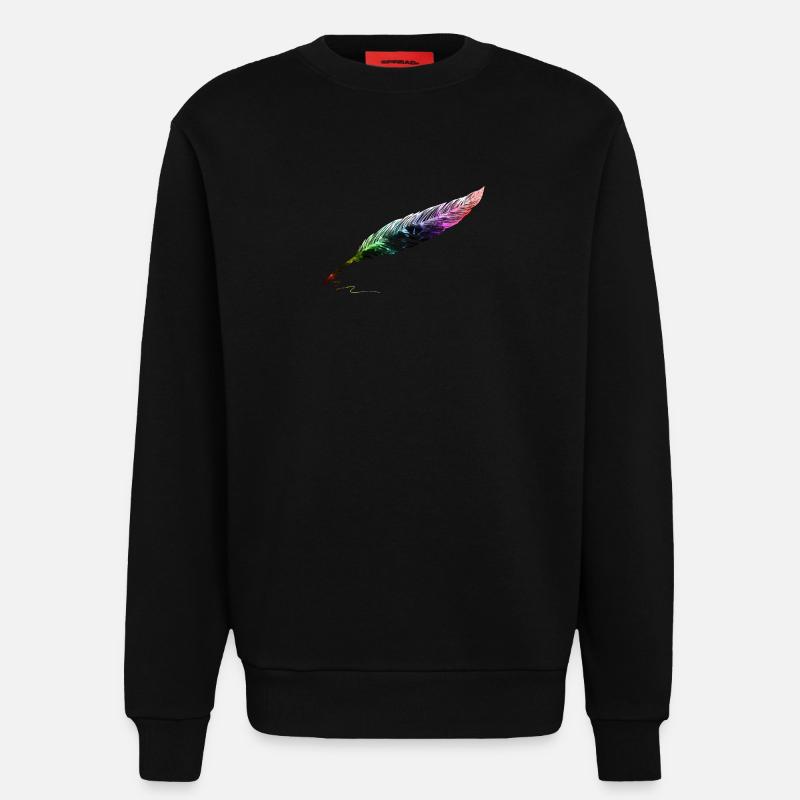 feder - Sweatshirt - made by SPREAD  - SOLID BLACK