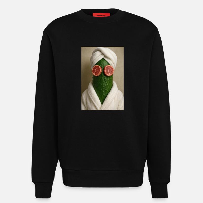 Cucumber Spa Day Gone Wrong - Sweatshirt - made by SPREAD  - SOLID BLACK
