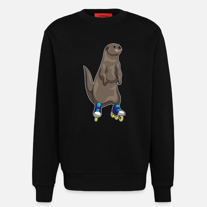 Otter Inline skating Inline skates - Sweatshirt - made by SPREAD - SOLID BLACK