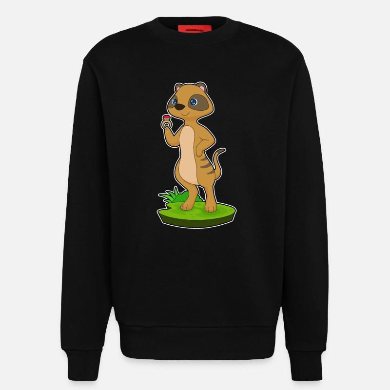 Erdmännchen Ring - Sweatshirt - made by SPREAD  - SOLID BLACK