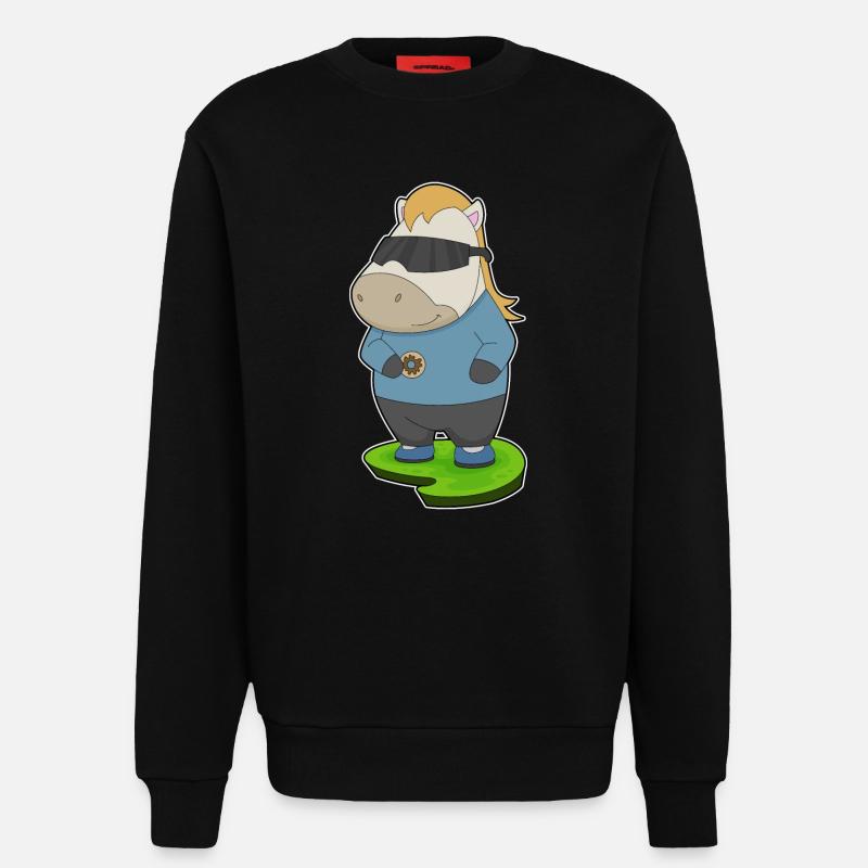 Pferd Donut - Sweatshirt - made by SPREAD - SOLID BLACK