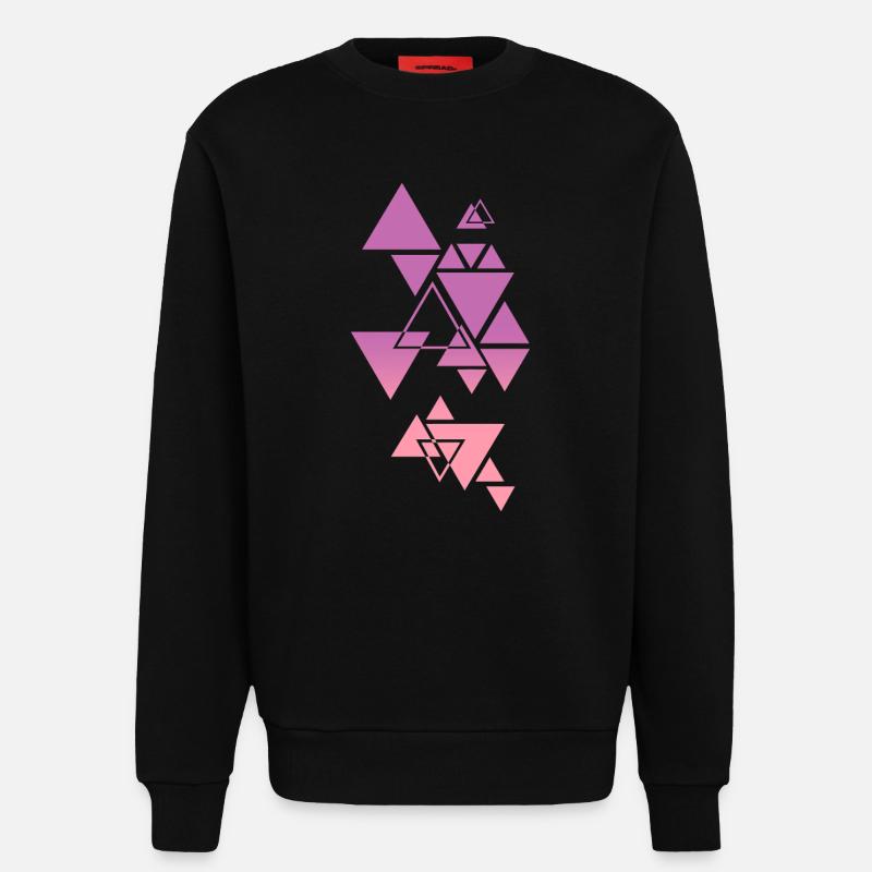 Gradient Triangle Pattern Pink - Sweatshirt - made by SPREAD  - SOLID BLACK