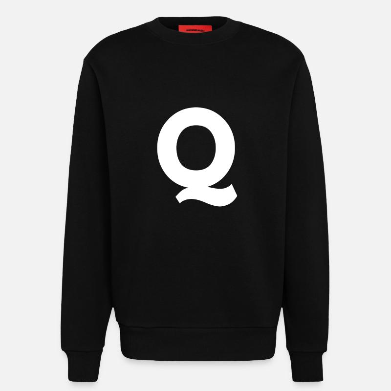 Q - Sweatshirt - made by SPREAD  - SOLID BLACK