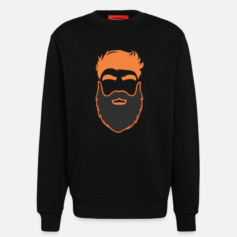 Nerd Bart Männer mit Bärten - Sweatshirt - made by SPREAD  - SOLID BLACK