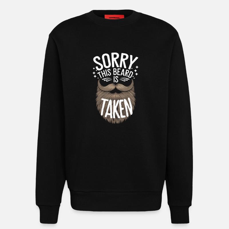 Bart Schnurrbart Bärtige Männer - Sweatshirt - made by SPREAD  - SOLID BLACK
