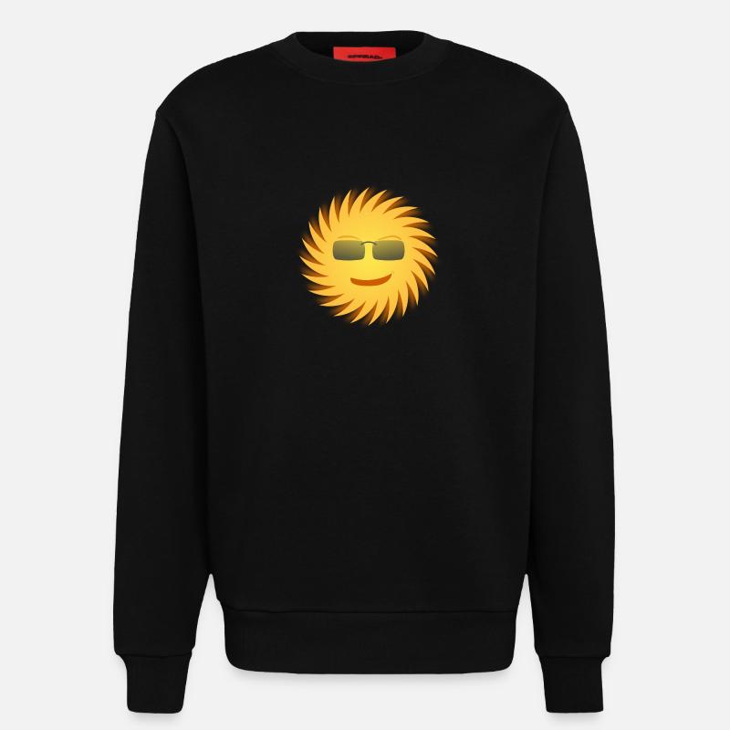 Sonne mit Sonnenbrille. Geschenkidee - Sweatshirt - made by SPREAD  - SOLID BLACK
