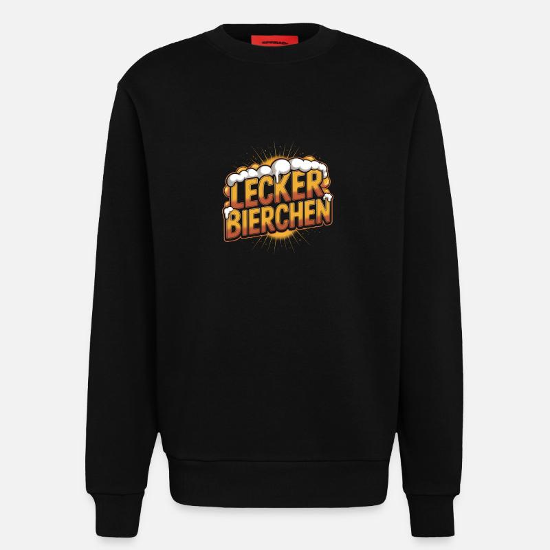 Lecker Bierchen - Funny German Memes - Sweatshirt - made by SPREAD  - SOLID BLACK