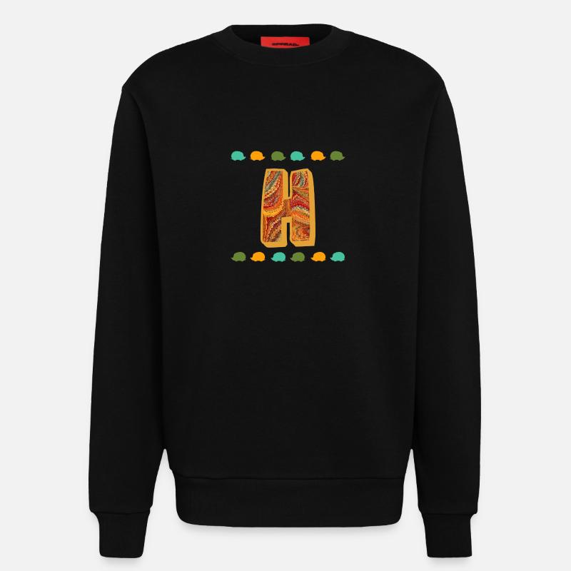 Hérisson E 22 h - Sweat bio décontracté fabriqué en UE - SOLID BLACK