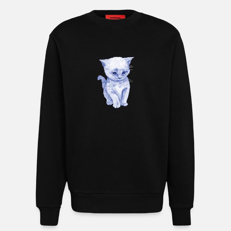 Schmuse Katze - Sweatshirt - made by SPREAD  - SOLID BLACK