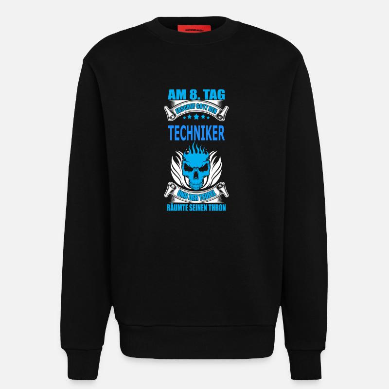 TECHNIKER - Sweatshirt - made by SPREAD  - SOLID BLACK