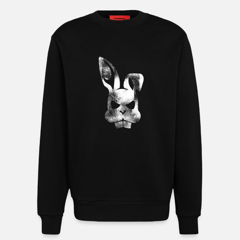 Bad rabbit - Sweatshirt - made by SPREAD  - SOLID BLACK