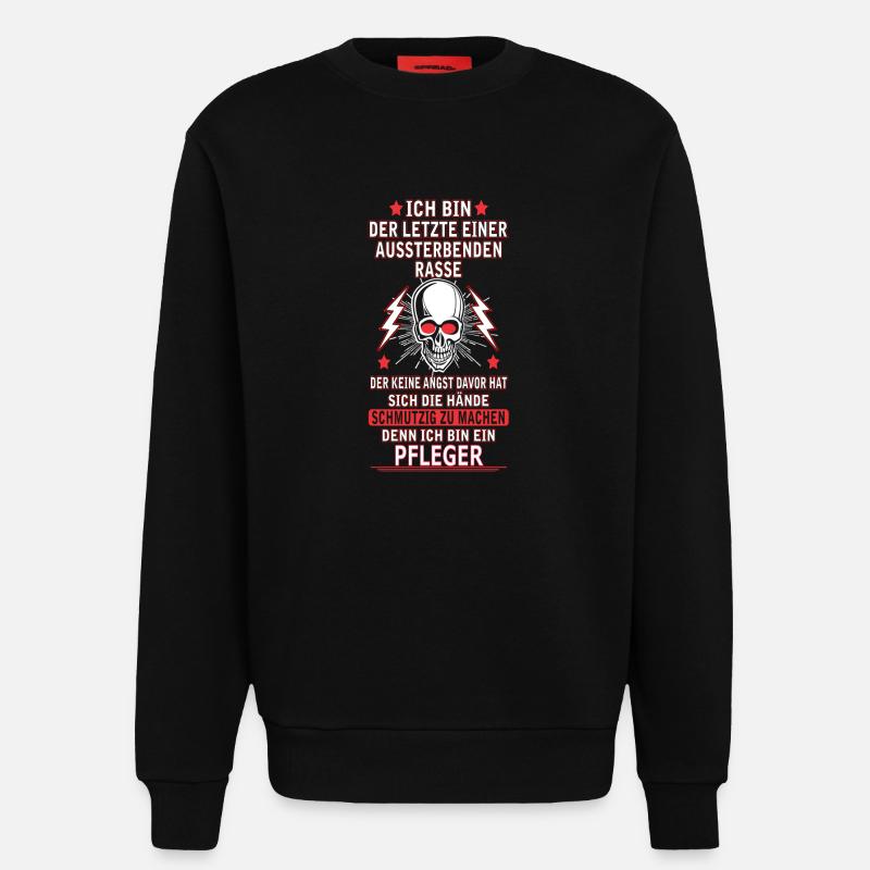 PFLEGER - Sweatshirt - made by SPREAD  - SOLID BLACK