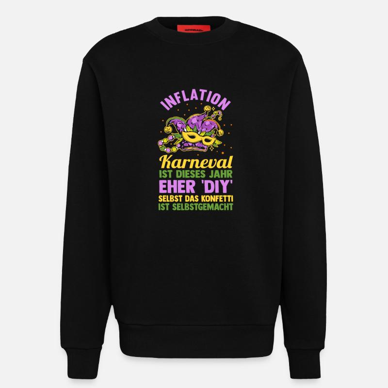 Costume de carnaval Carnaval - Sweat bio décontracté fabriqué en UE - SOLID BLACK