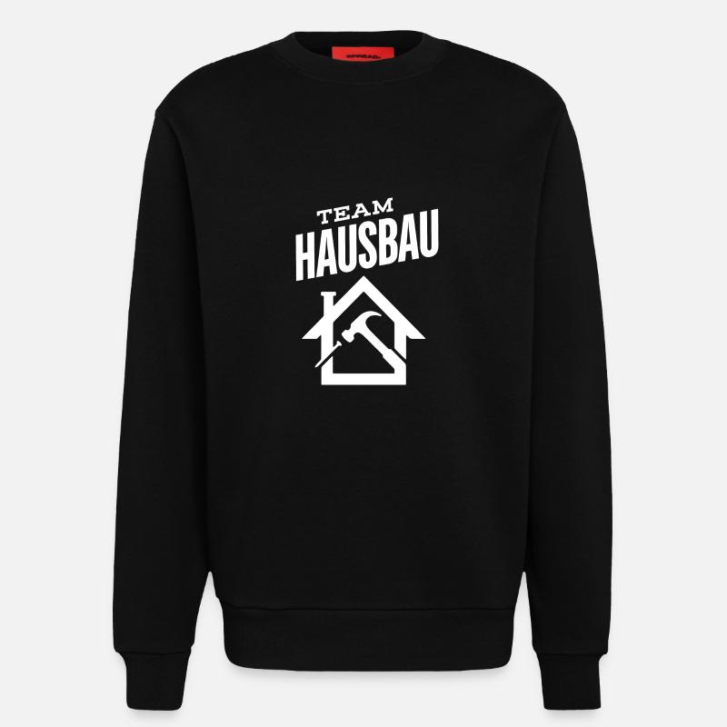 Team House Construction - Sweatshirt - made by SPREAD - SOLID BLACK