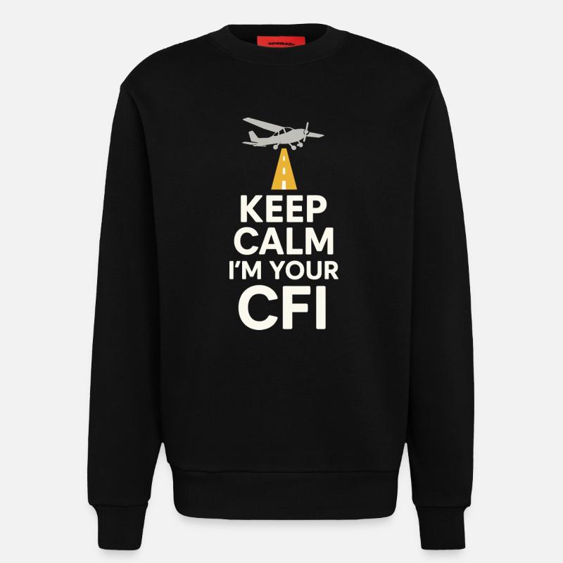 Fluglehrer Cfi Pilot Luftfahrtlehrer - Sweatshirt - made by SPREAD - SOLID BLACK