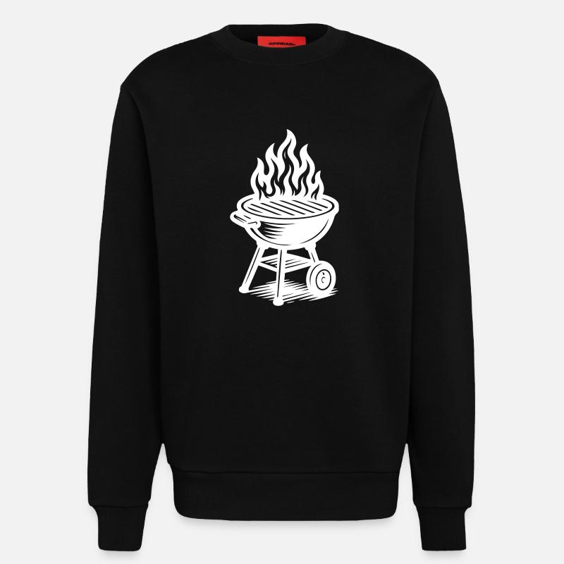 Grill Fire Grilling - Sweatshirt - made by SPREAD  - SOLID BLACK