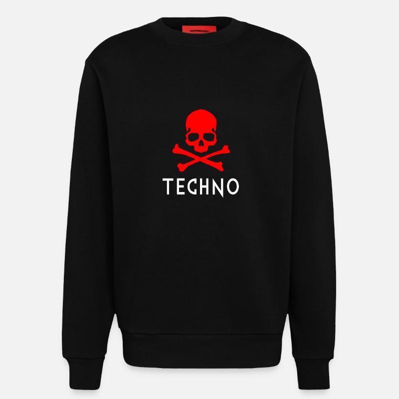 Techno Rot - Sweatshirt - made by SPREAD  - SOLID BLACK