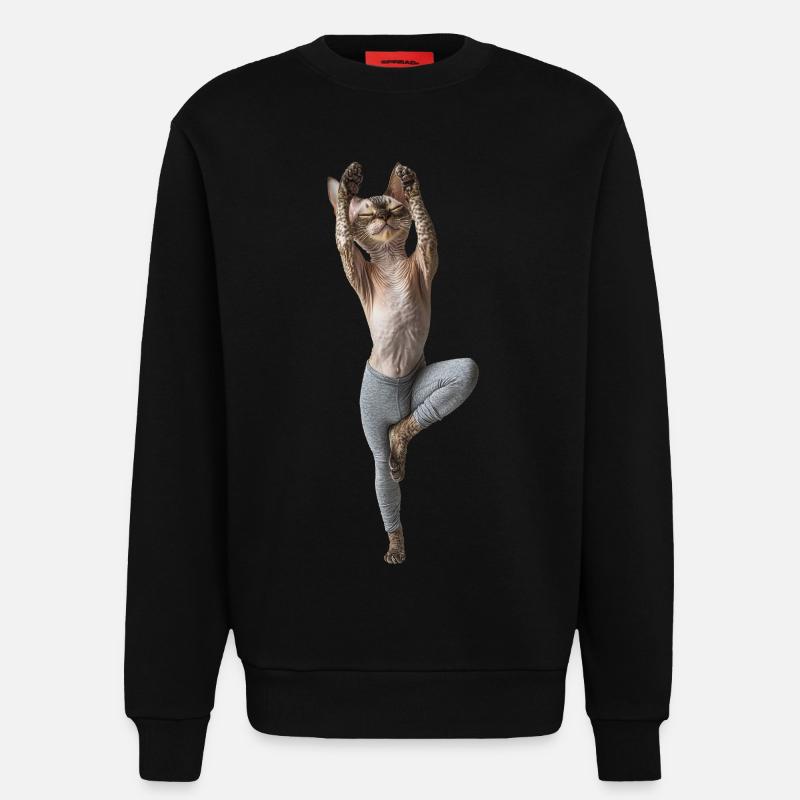 Devon Rex - Sweatshirt - made by SPREAD  - SOLID BLACK