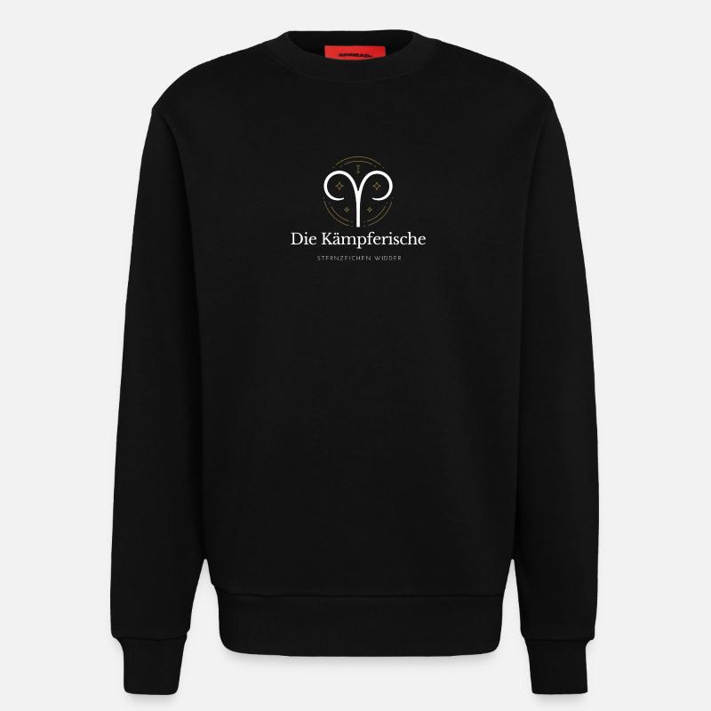 Widder Sternzeichen Logo Widder - Sweatshirt - made by SPREAD  - SOLID BLACK