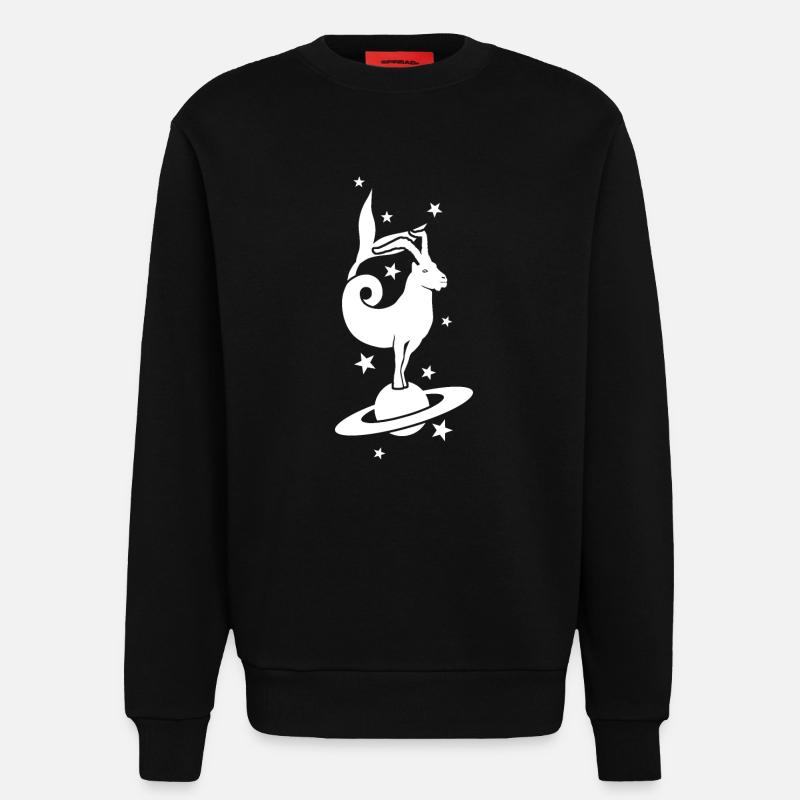 Steinbock Sternzeichen des Tierkreises - Sweatshirt - made by SPREAD  - SOLID BLACK