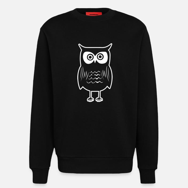 Eule - Sweatshirt - made by SPREAD  - SOLID BLACK