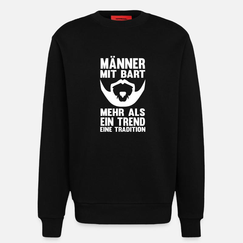Bearded Bearded Beard - Sweatshirt - made by SPREAD - SOLID BLACK