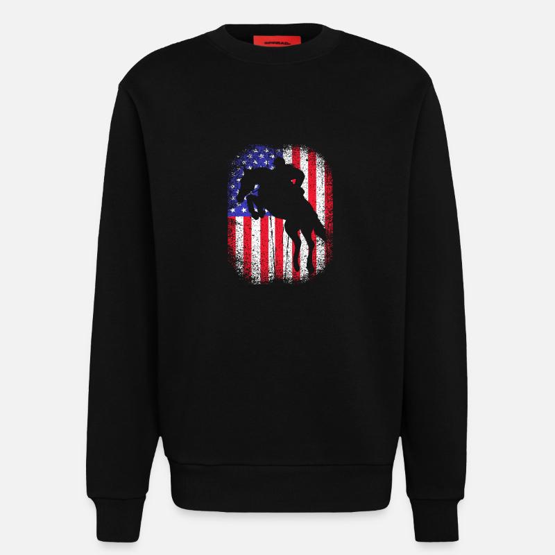 Saut d’obstacles Saut d’obstacles - Sweat bio décontracté fabriqué en UE - SOLID BLACK