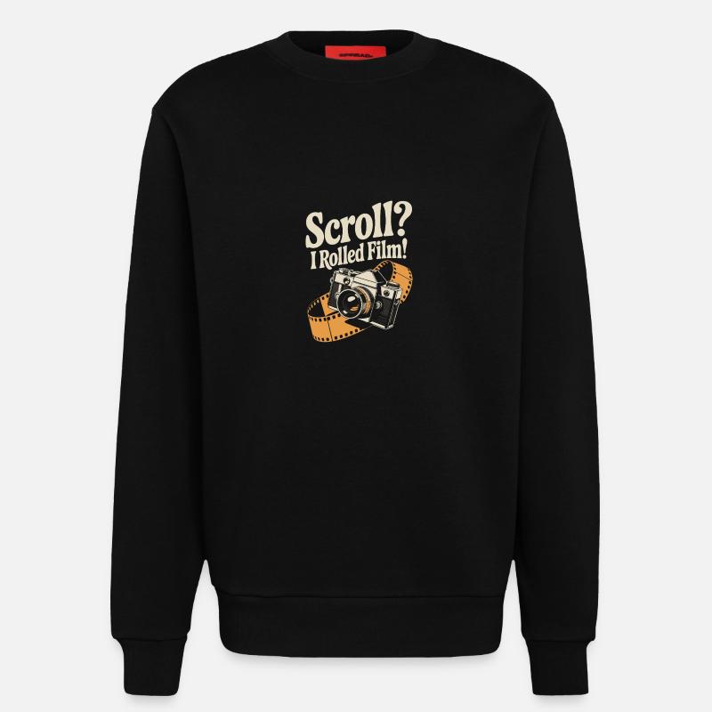 Conception drôle de caméra rétro - Sweat bio décontracté fabriqué en UE - SOLID BLACK