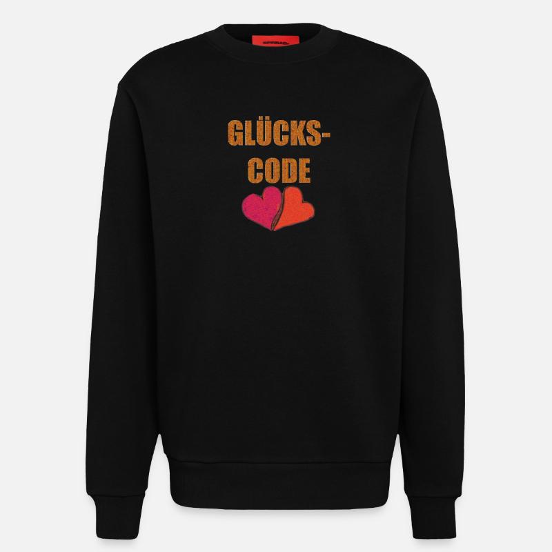 GLÜCKS CODE - Sweatshirt - made by SPREAD  - SOLID BLACK
