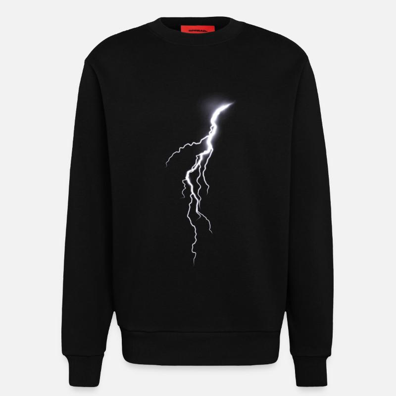 Lightning Bolt Blitz - Sweatshirt - made by SPREAD  - SOLID BLACK