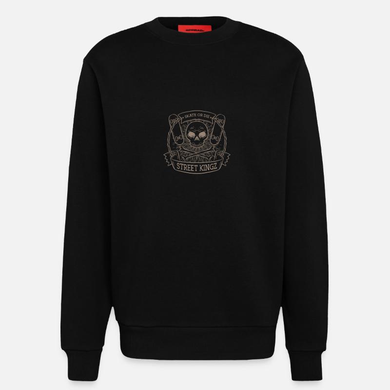 Skate oder Die - Street Kingz - Sweatshirt - made by SPREAD  - SOLID BLACK