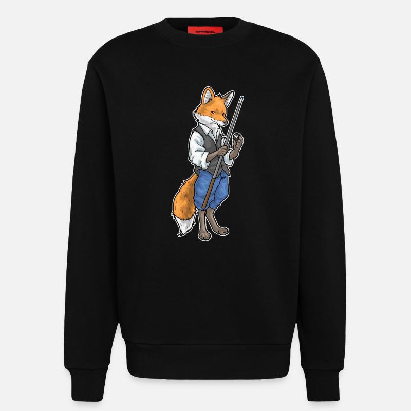 Fuchs Billiard Queue Sport - Sweatshirt - made by SPREAD  - SOLID BLACK