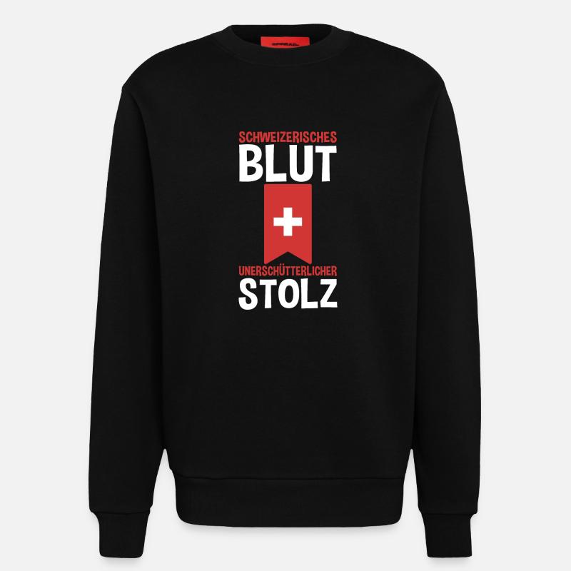 Schweizer Schweiz - Sweatshirt - made by SPREAD  - SOLID BLACK
