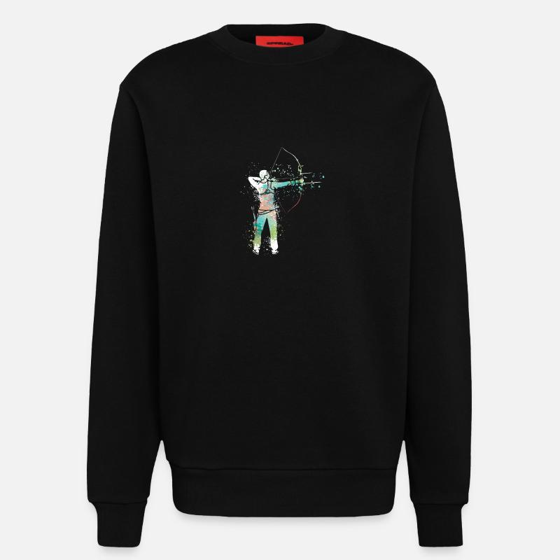 Splash Bogenschießen - Sweatshirt - made by SPREAD  - SOLID BLACK