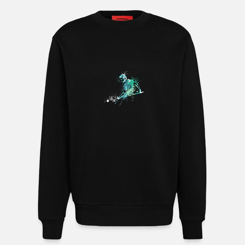 Cool splash pool billiards player - Sweatshirt - made by SPREAD - SOLID BLACK