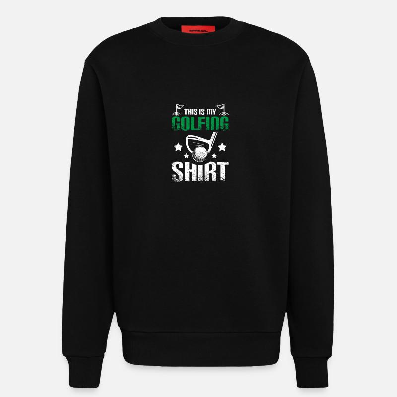 This is my golfing shirt - Sweatshirt - made by SPREAD  - SOLID BLACK