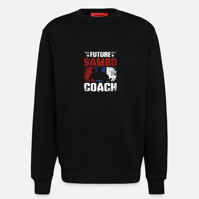 Future sambo trainer coach - Sweatshirt - made by SPREAD  - SOLID BLACK