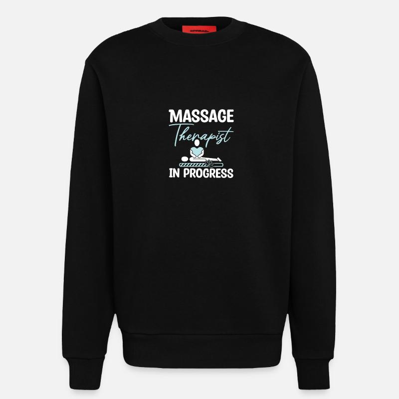 Massage therapist in progress - Sweatshirt - made by SPREAD - SOLID BLACK