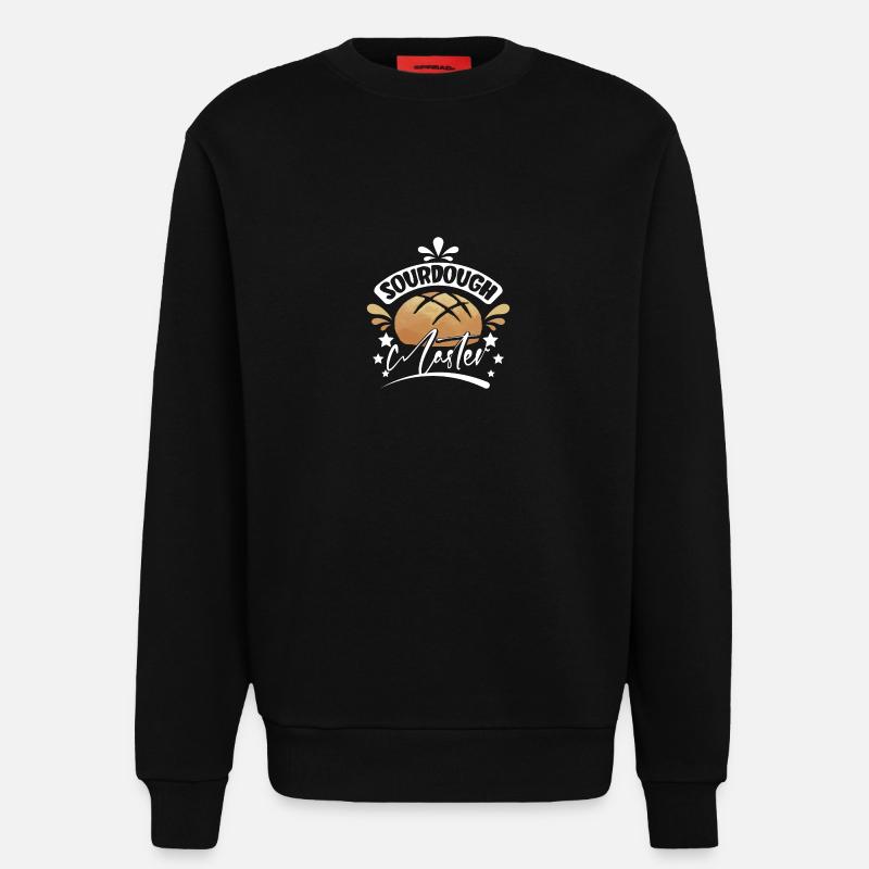 Baking bread sourdough master - Sweatshirt - made by SPREAD  - SOLID BLACK