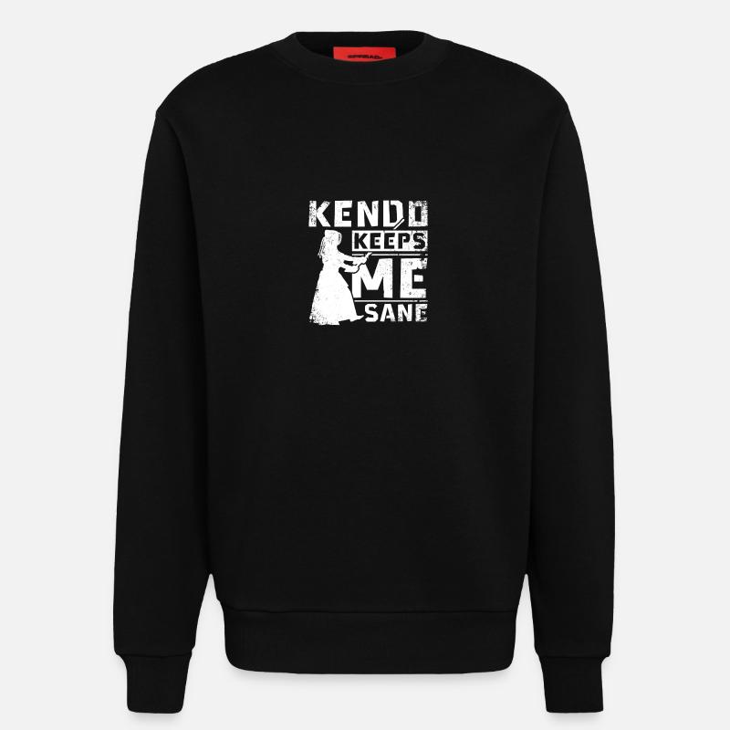 Kendo keeps me sane - Sweatshirt - made by SPREAD  - SOLID BLACK