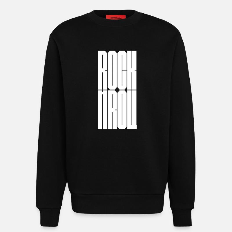 Rock and Roll bold logo design - Sweatshirt - made by SPREAD - SOLID BLACK