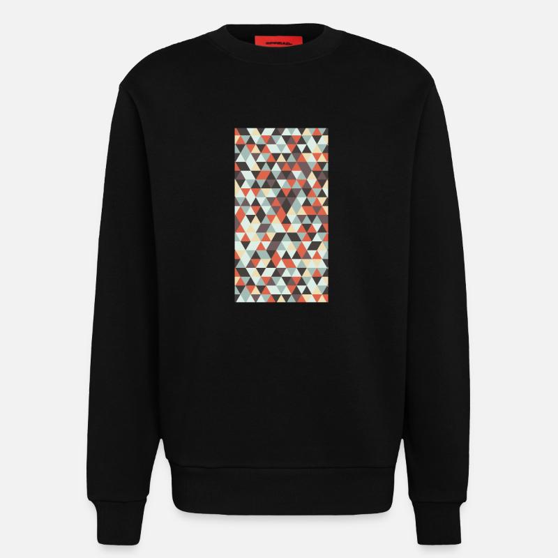 Triangle pattern - Sweatshirt - made by SPREAD  - SOLID BLACK