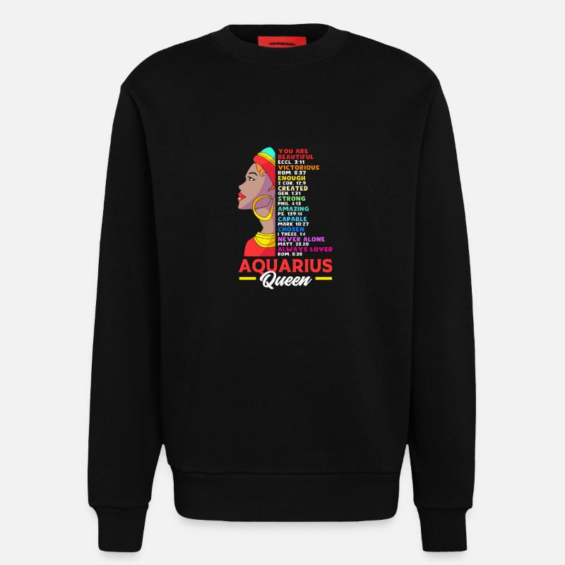 Sternzeichen Wassermann - Sweatshirt - made by SPREAD  - SOLID BLACK
