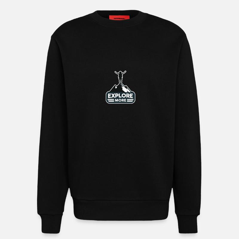 Explore more - Wanderer - Sweatshirt - made by SPREAD  - SOLID BLACK