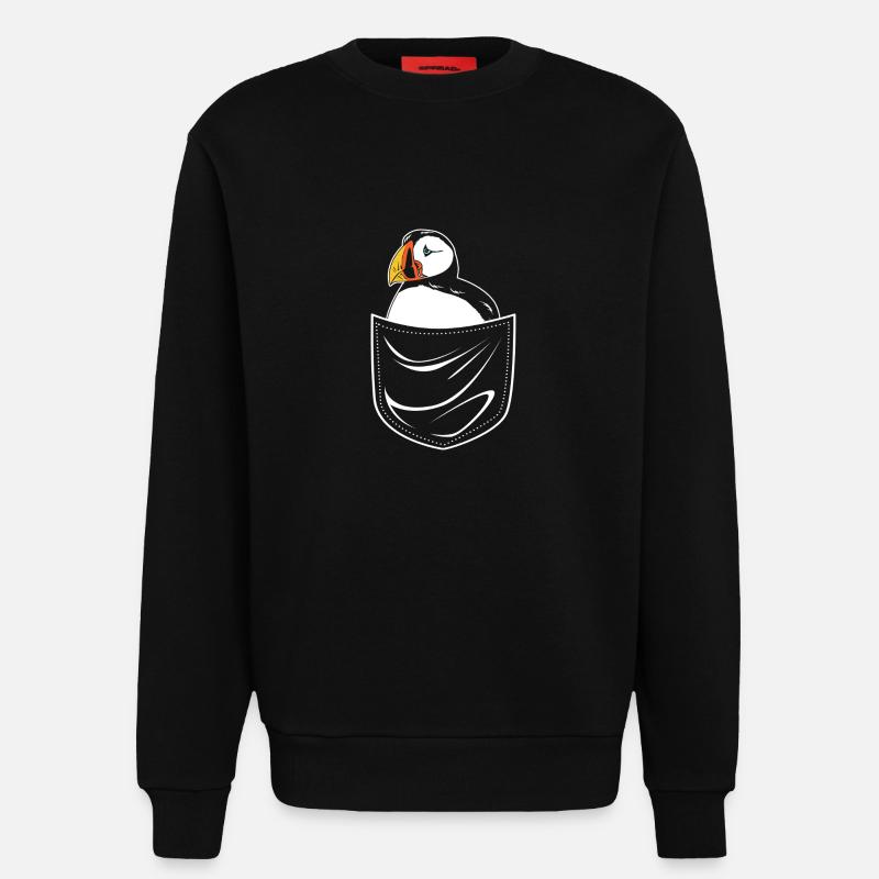 Papageientaucher Puffin - Sweatshirt - made by SPREAD  - SOLID BLACK