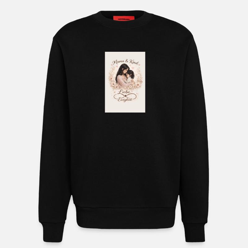 Ewige Liebe Mutter und Kind  - Sweatshirt - made by SPREAD  - SOLID BLACK