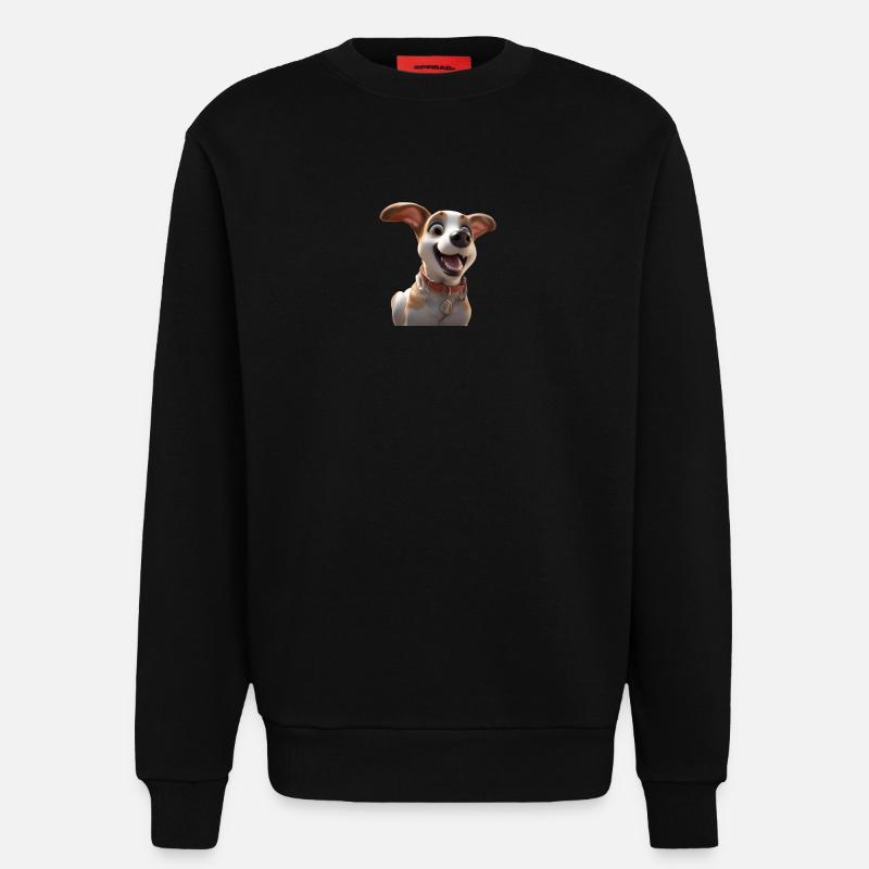 Glücklicher Hund - Sweatshirt - made by SPREAD  - SOLID BLACK