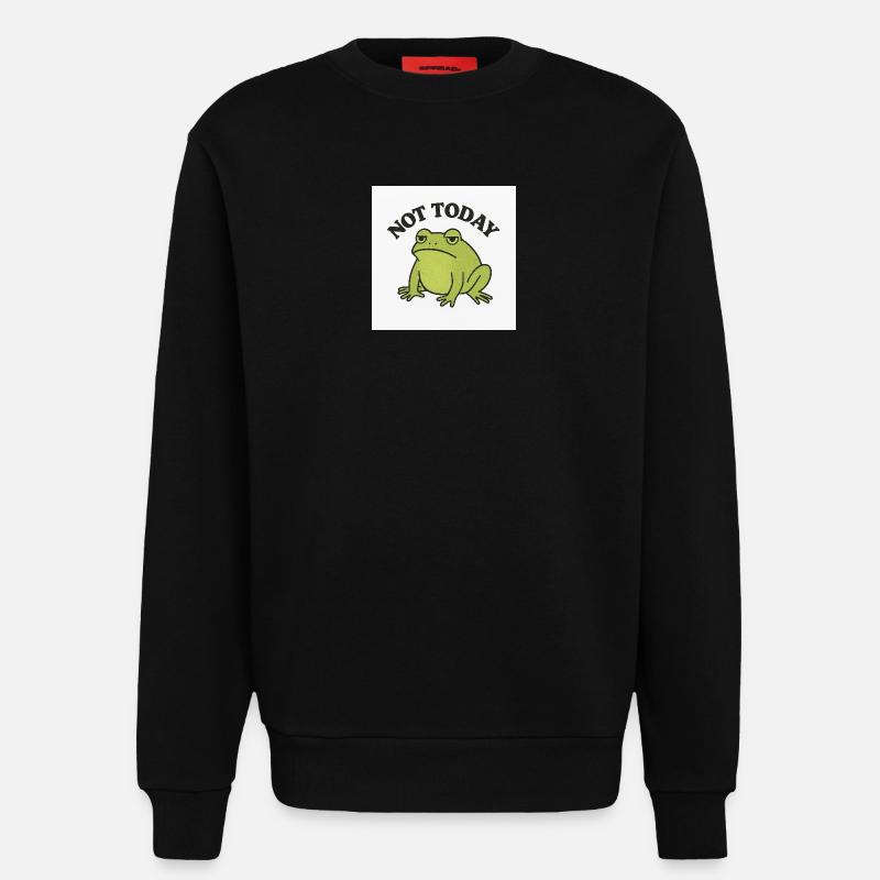 Lustiger Frosch mit Statement Text - Sweatshirt - made by SPREAD  - SOLID BLACK